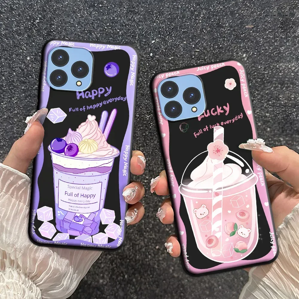 For Wiko T60 Case Sweet Ice Cream Cute Cartoon Dustproof Soft Silicone Phone Case For Wiko T60 Floral Back Cover Marble Fundas