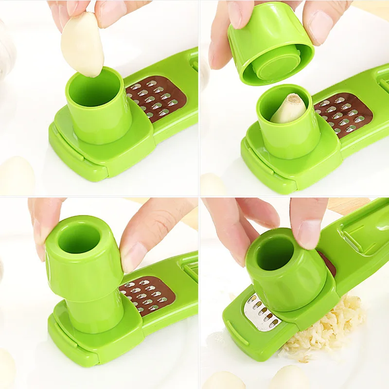 1PC Household Garlic Peeler Functional Ginger Garlic Press Grinding Grater Planer Slicer Cutter Cooking Tool Kitchen Accessories