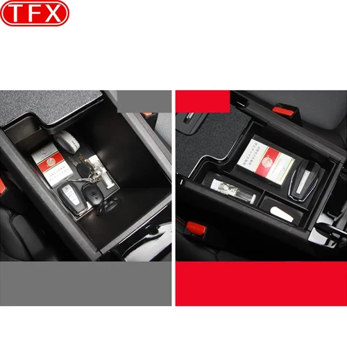 Imagen 2 del producto Para Geely Cityray 2024 2025 estilo de coche debajo de la consola central organizador caja de almacenamiento reposabrazos caja de almacenamiento accesorios de automóvil