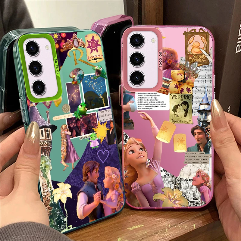 

Disney Rapunzel Cute For Samsung Galaxy A71A15 A52 A34 A54 A33 A21S 4G 5G Fashion Colorful Silver Phone Case