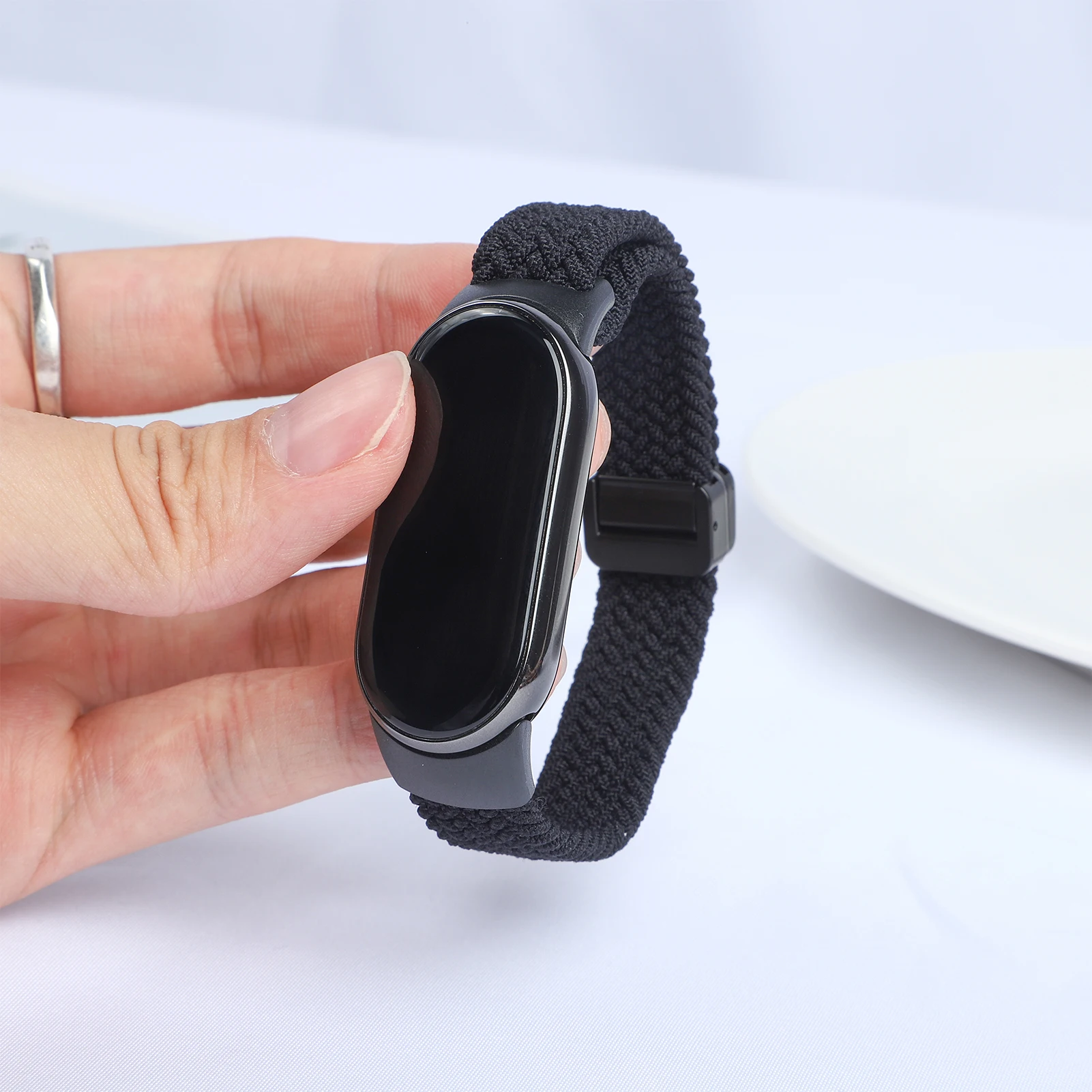 حزام مضفر مغناطيسي لـ Xiaomi Mi Band 10 ملحقات سوار نايلون قابل للتنفس حزام Pulseira correas لـ Xiaomi Mi band 9 8