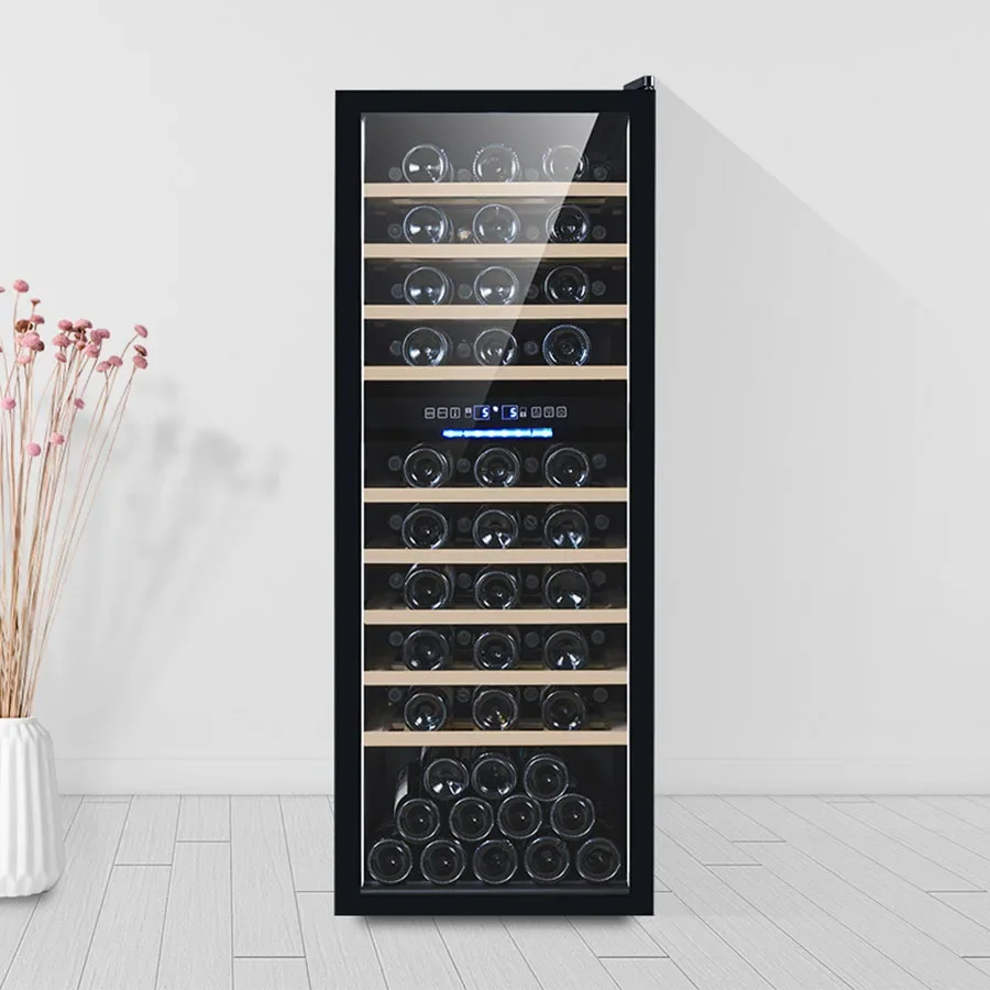 Home Wine Rack Houses Small Single Cooler Refrigerator Black Storage Cube Thermostatic Bar Cabinet Galss Szafka Club Furniture