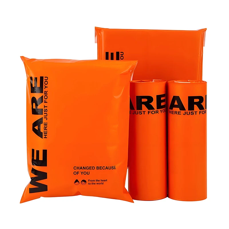 20PCS Orange Plastic Packaging Bags for Gift Self Seal Adhesive Poly Mailers Bags Small Shipping Bags Business Supplies