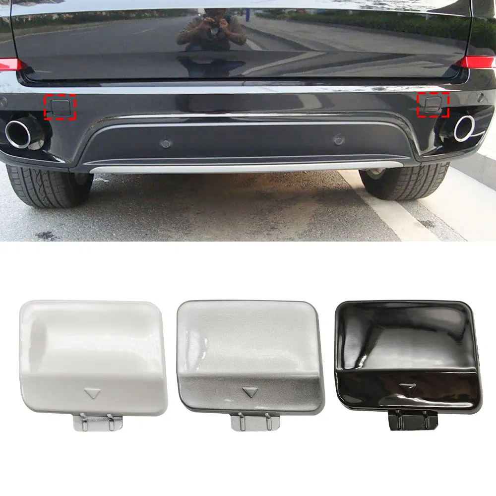 Auto Heck Stoßstange Links Rechts Abschlepphaken Abdeckkappe Zubehör Ersatz Schwarz Für BMW X5 E70 LCI 51127271815 51127271816 2011-2013