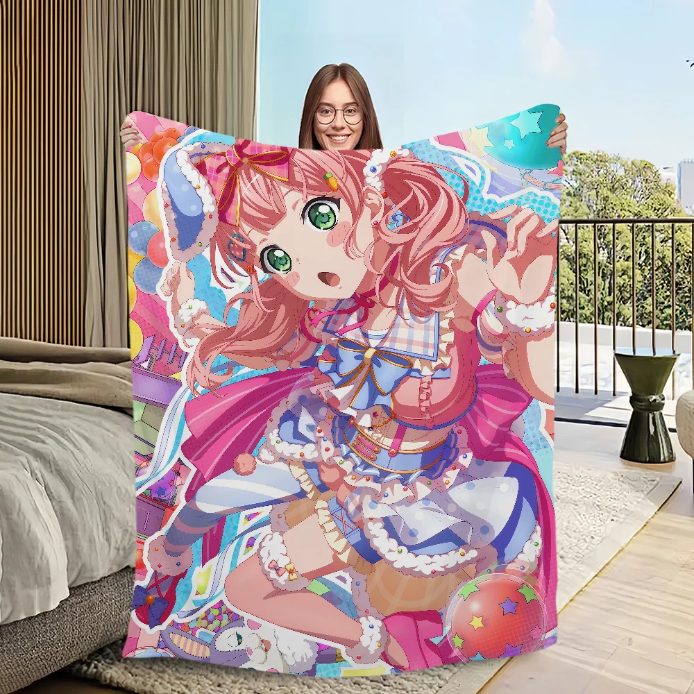 b-BanG Dream Girls Band Party Uehara himari Flannel warm soft plush blanket sofa living room hogar bedroom travel gift home