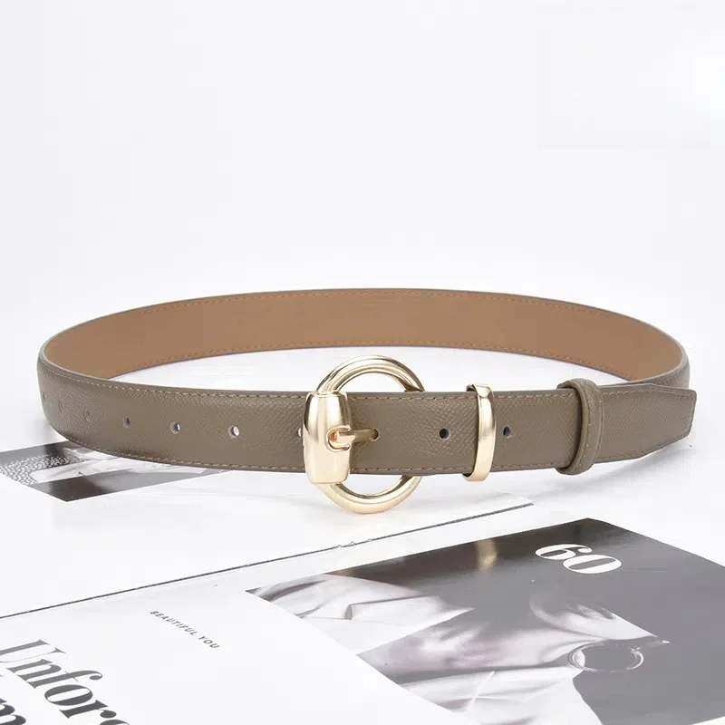 

New Genuine Leather Brand Women's Buckles Fashionable Belts Simple And Versatile Retro Decoration Dress Casual Female Belt 2.8cm