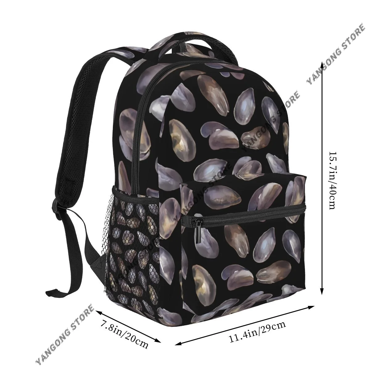 2026 Unisex Oyster Shells Female Travel Daypack Laptop Backpack Book Schoolbags Feminina School Casual Women Bag