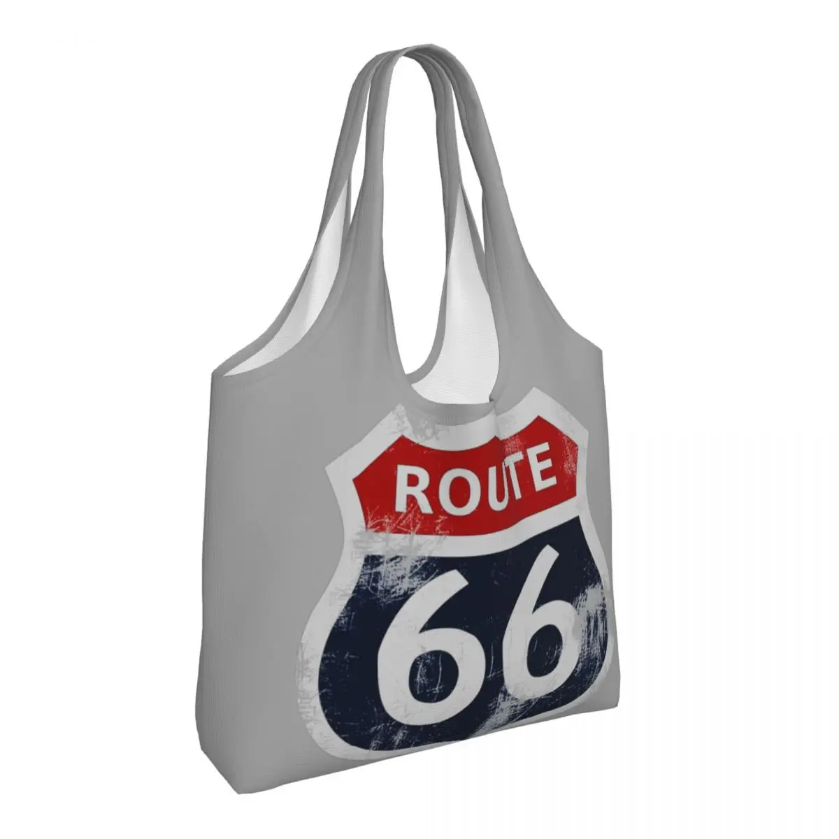 Sac à Main en Toile Réutilisable de Grande Capacité pour Femme, Cabas d'Épicerie, Signe de la Californie Route 66 USA