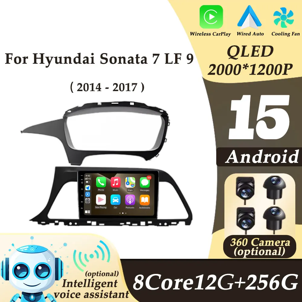 CarPlay Android Auto Left Hand Drive for Hyundai Sonata 7 LF 9 2014 - 2017 Multimedi Player Split Screen DSP Auto Tools No 2 DIN