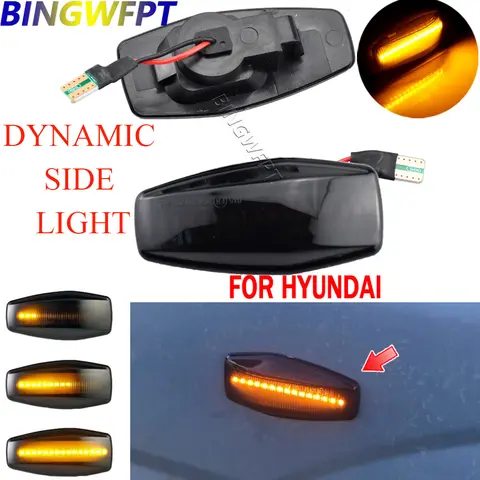 방향 지시등 사이드 마커 라이트, 현대 엘란트라 겟츠 소나타 XG 테라칸 투스 다이나믹 순차 점멸등, 1 쌍