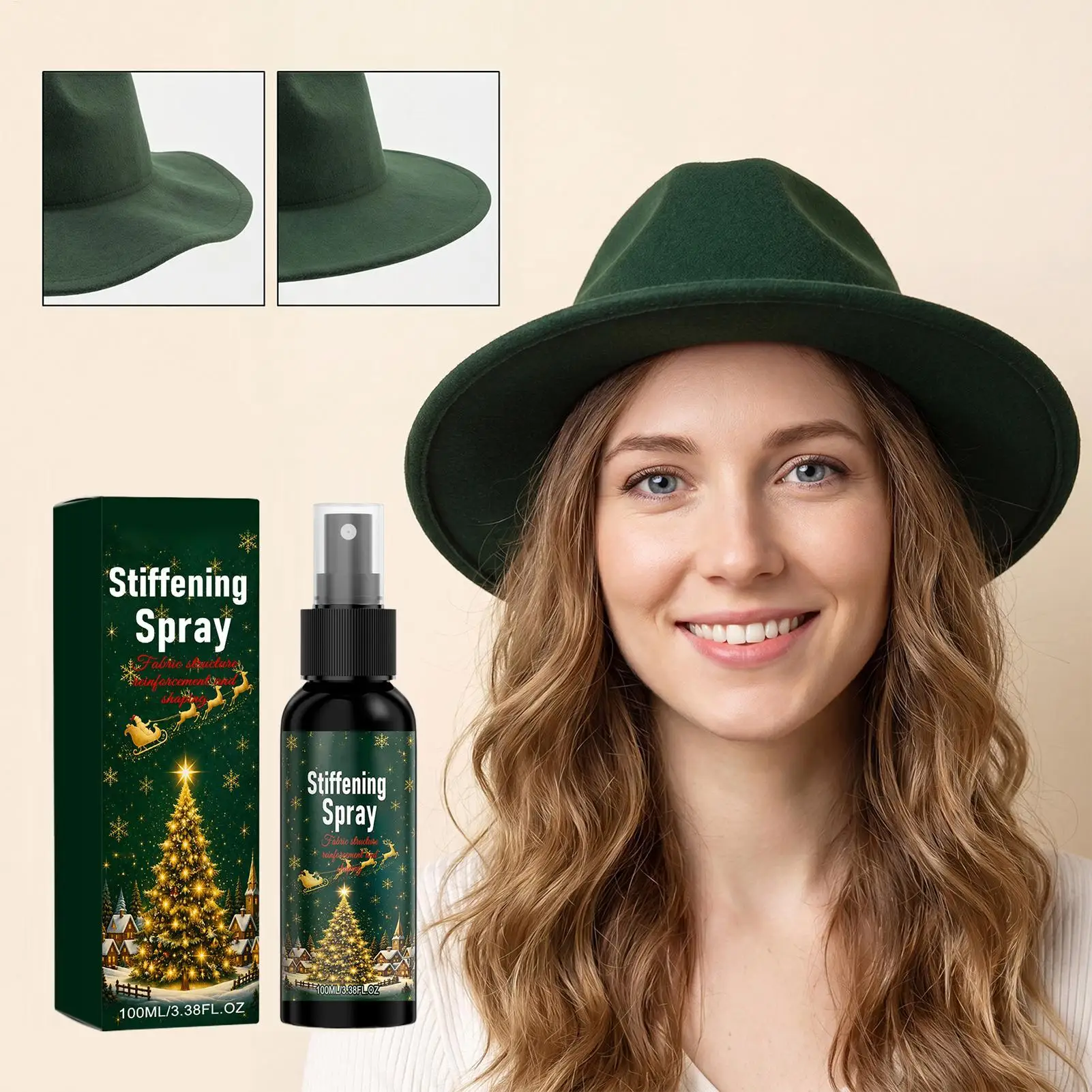 Fabric Stiffener Spray Fast Drying Stable Portable Starch Ironing Spray for Stiffening Draping Shaping Canvas Ribbon Lace Bags