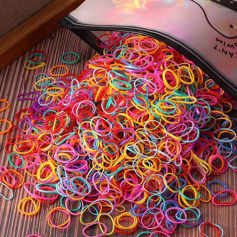 1000/2000pcs Girls Colorful Disposable Rubber Elastic Hair Band Ties Children Ponytail Holder Bands Kid Hair Accessories Leagues - Image 20