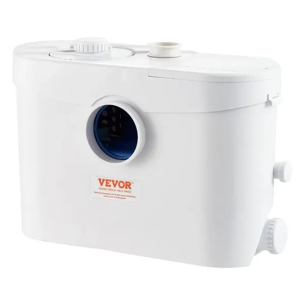 

Macerator Pump, 700W, 9600 L/h Flow, 32.8 ft/10 m Head, Macerator Sewerage Sump Pump with 3 Water Inlets for Toilet, Basement