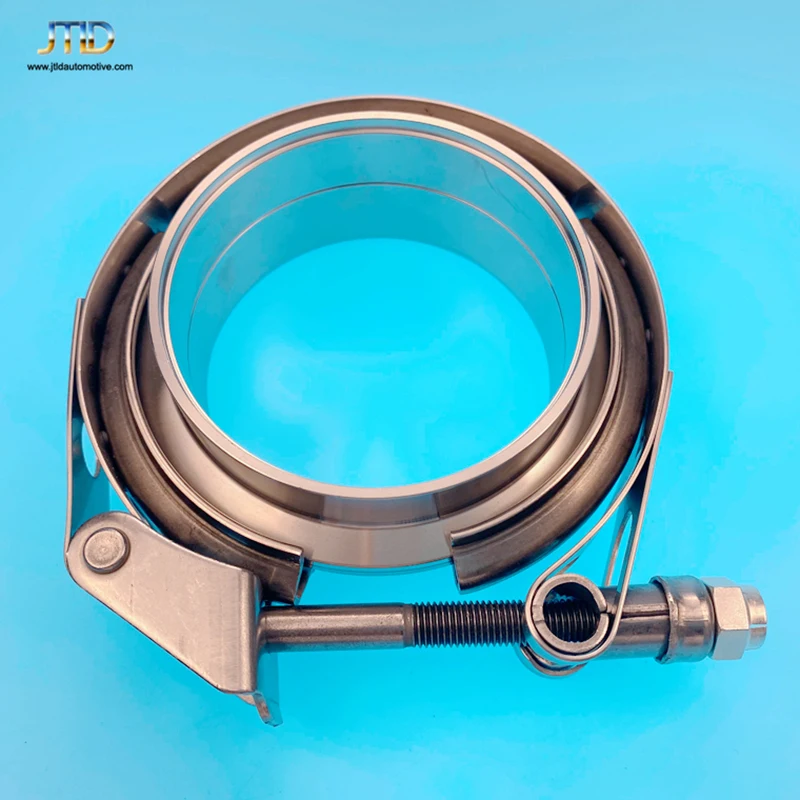 

3.5" JTLD Quick Release 3.5 inch 304 Stainless Steel Turbo Exhaust Lock Bolt V Band Clamp Male Female MF Flanges Kits