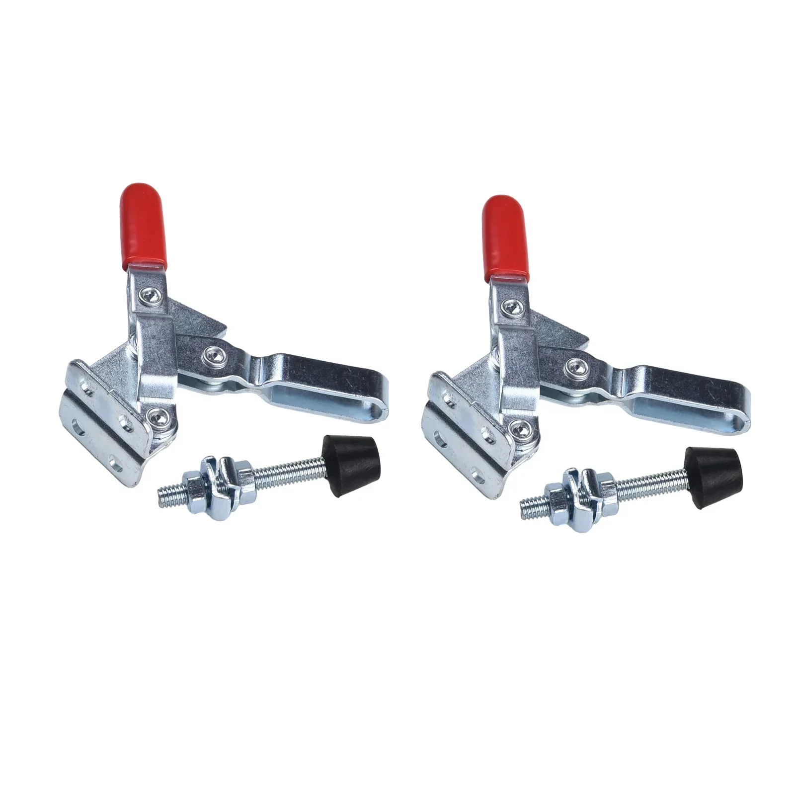 2pcs GH-102B Quick Release Tool Quick Fixture Toggle Clamp 100Kg 220lbs Galvanized Iron Hand Push Pull Clamp Woodworking Tool