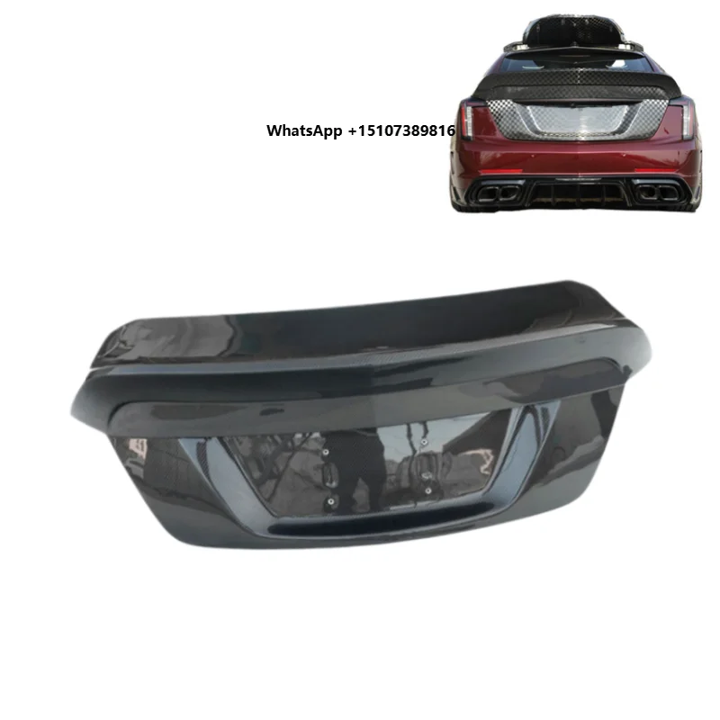 

2020+ Auto Parts CT5 Dry Carbon Fiber Rear Trunk Lid for Cad1llac CT5 Double Side Carbon Trunk