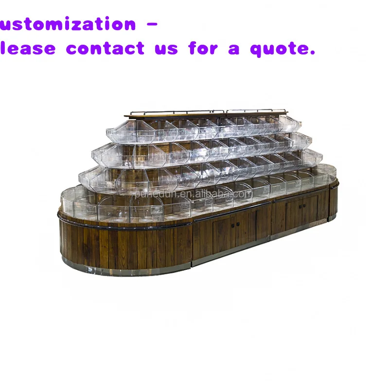 custom.Heavy Duty Supermarket Shelves Bulk Food & Sweet Candy Snacks Store Rack Display Stand Grocery & Retail Stores