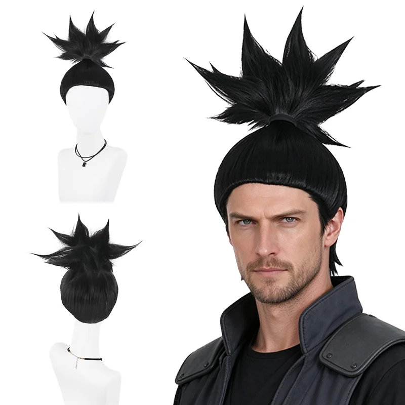 High-Quality Anime Jiraiya Uchiha Madara Nara Shikamaru Cosplay Synthetic Hair Unisex Daily Party Role Play Heat-Resistant Wig