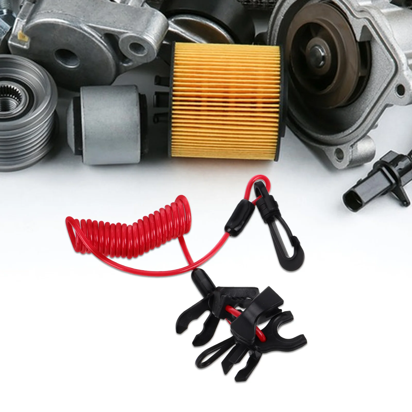 Cordón de seguridad Universal para Motor fueraborda, cable duradero, parada de emergencia, accesorios para motores de barcos