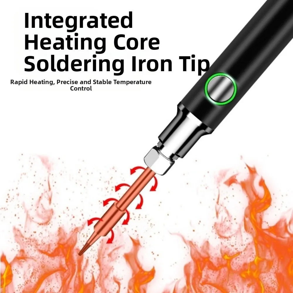 

Cordless USB Soldering Iron Dual-Use Function 3 Temperature Settings Electric Iron Solder Temperature Adjustment
