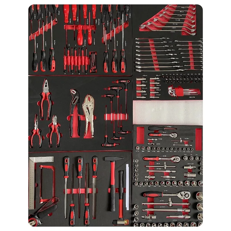 201-Piece Hand Tool Set with Storage Tray, Complete Combination Tool Kit for Garage, Workshop, Home Repair