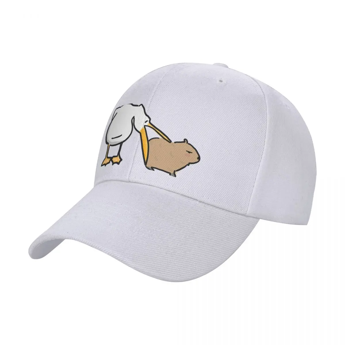 

Pelican Tries to Eat Capybara Meme Baseball Cap summer hat Brand Man cap Men's Women's