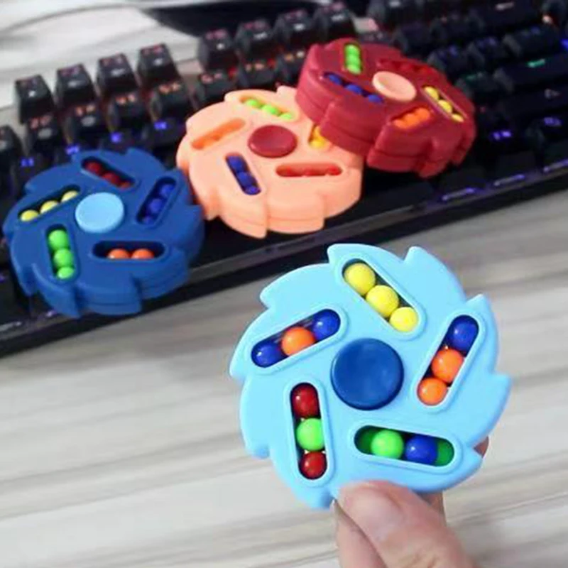 Puzzle magique rotatif en forme de haricot, 2 pièces, Cube Spinner, articles bon marché, jouets anti-Stress pour adolescents, cadeaux de fête pour enfants, cadeaux d'anniversaire