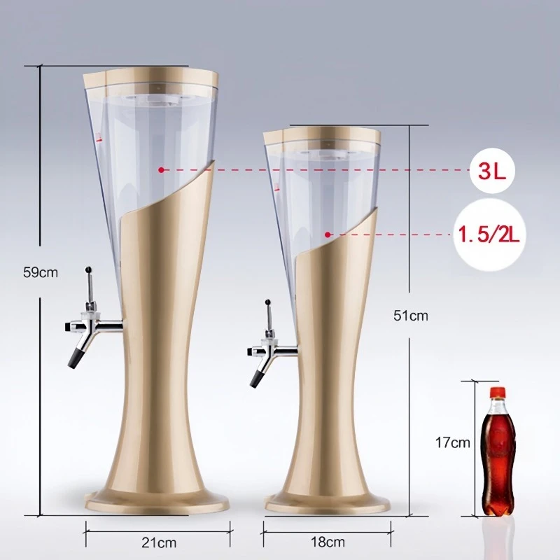 Beer Barrel, Wine Tower, Craft Brewing Commercial 3L Luminous Bar, Coke European Style Brewer