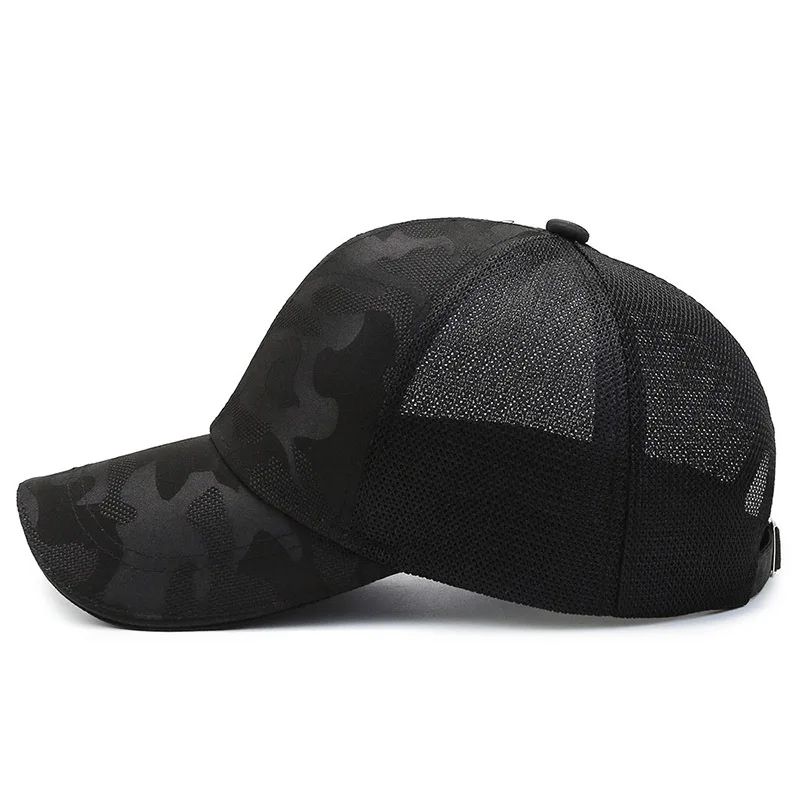 Summer Men\'s Mesh Net Baseball Cap Casual Breathable Snapbak Caps for Ladies Outdoor Sports Camouflage Trucker Bone Gorras