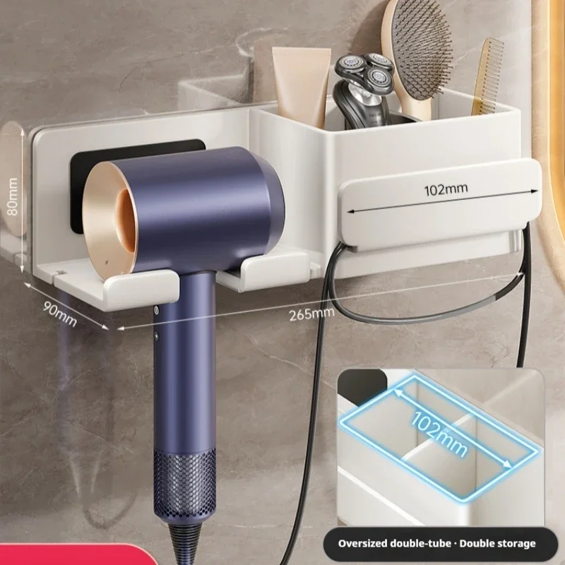 

Aluminium Holder Wall Dryer Cradle Straightener Stand Hairdryer Organizer Box Toilet Blower Holder Shelf Bathroom Accessories