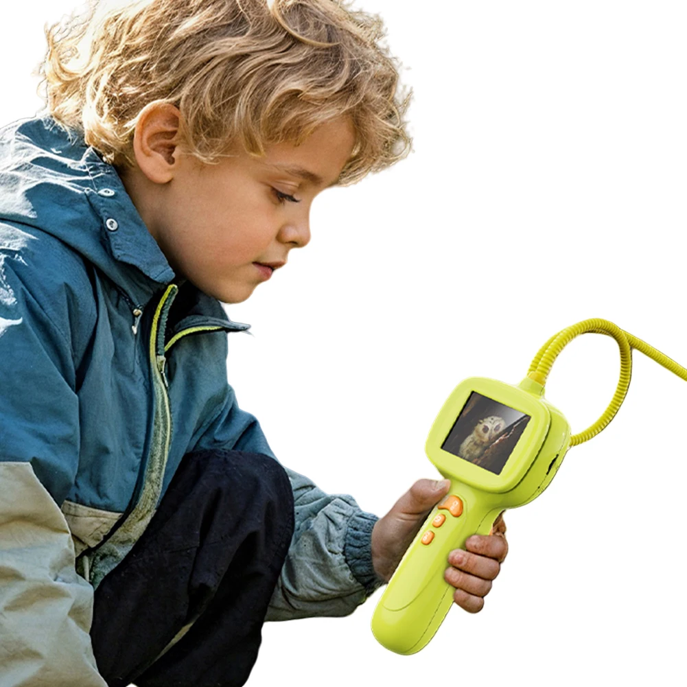 

Kids Endoscope with Light Nature Exploration Inspection Camera 2.4 Inch Screen Science Gifts for Camping Nature Exploration