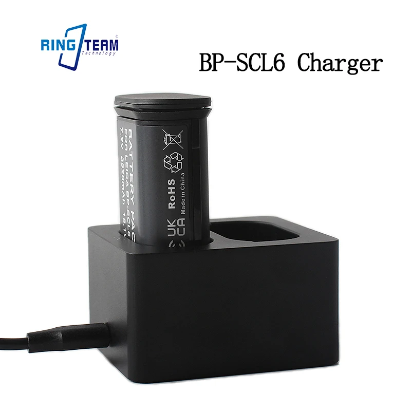 Dual-Slot BP-SCL6 Charger Portable Fast Charging Accessory for Leica Q2 Q3 Q2 Monochrom Q3 43 Cameras