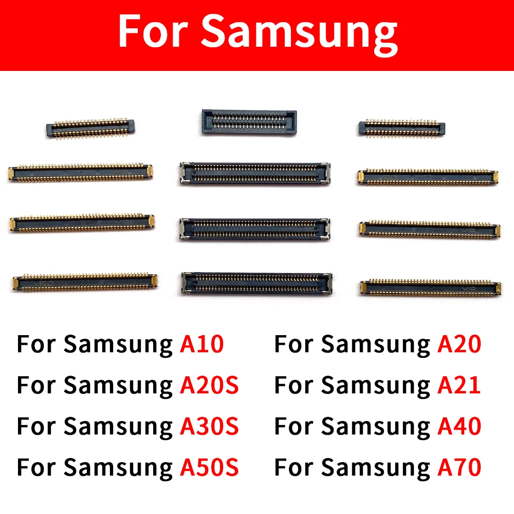 LCD Display FPC Connector Plug Clip Holder on Logic Motherboard Main Board For Samsung  A30S A40 A70 A50S