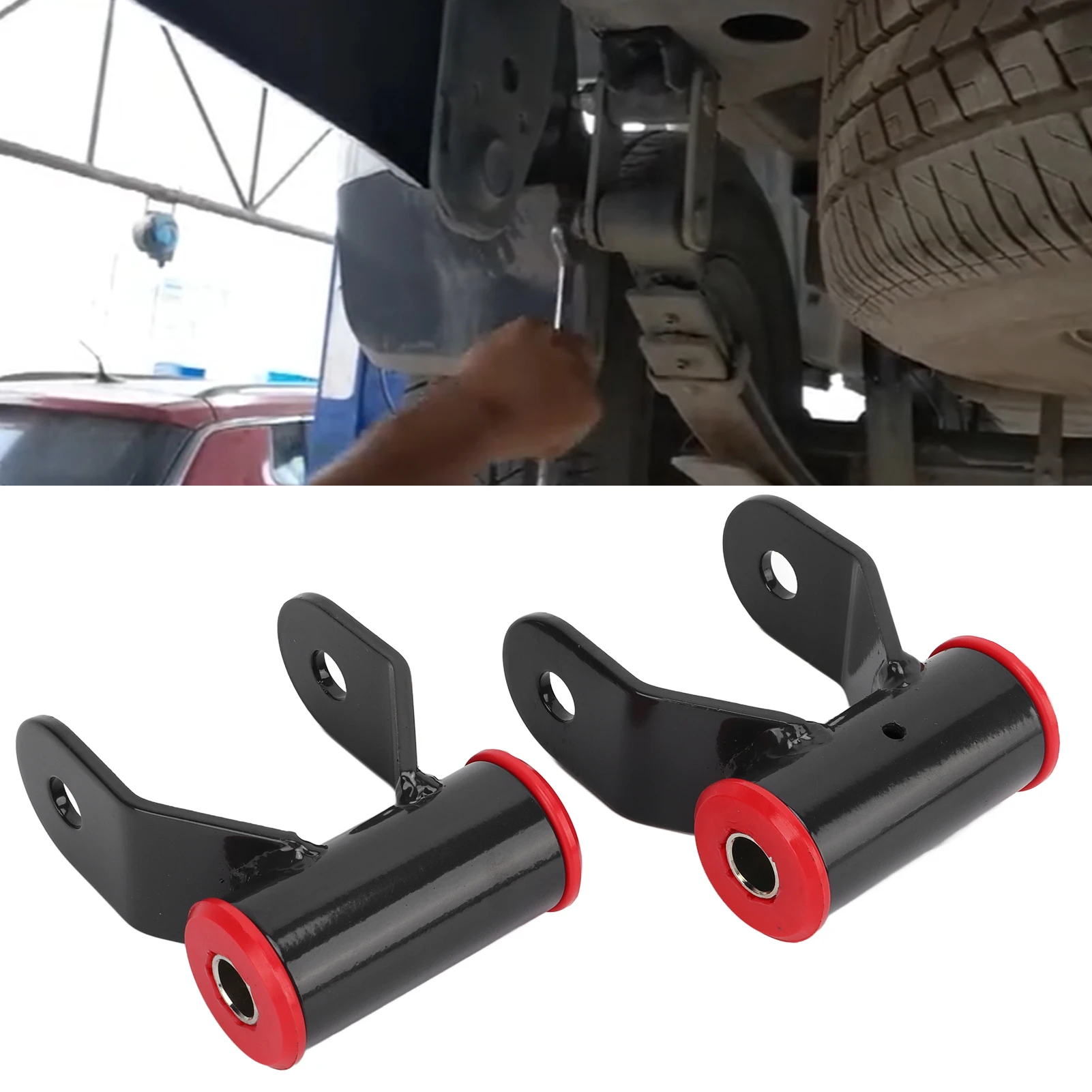 2PCS 2in Drop Rear Shackle Leveling Kit 412120 for Dodge Ram 1500 2WD 2002-2008 Lowering Replacement