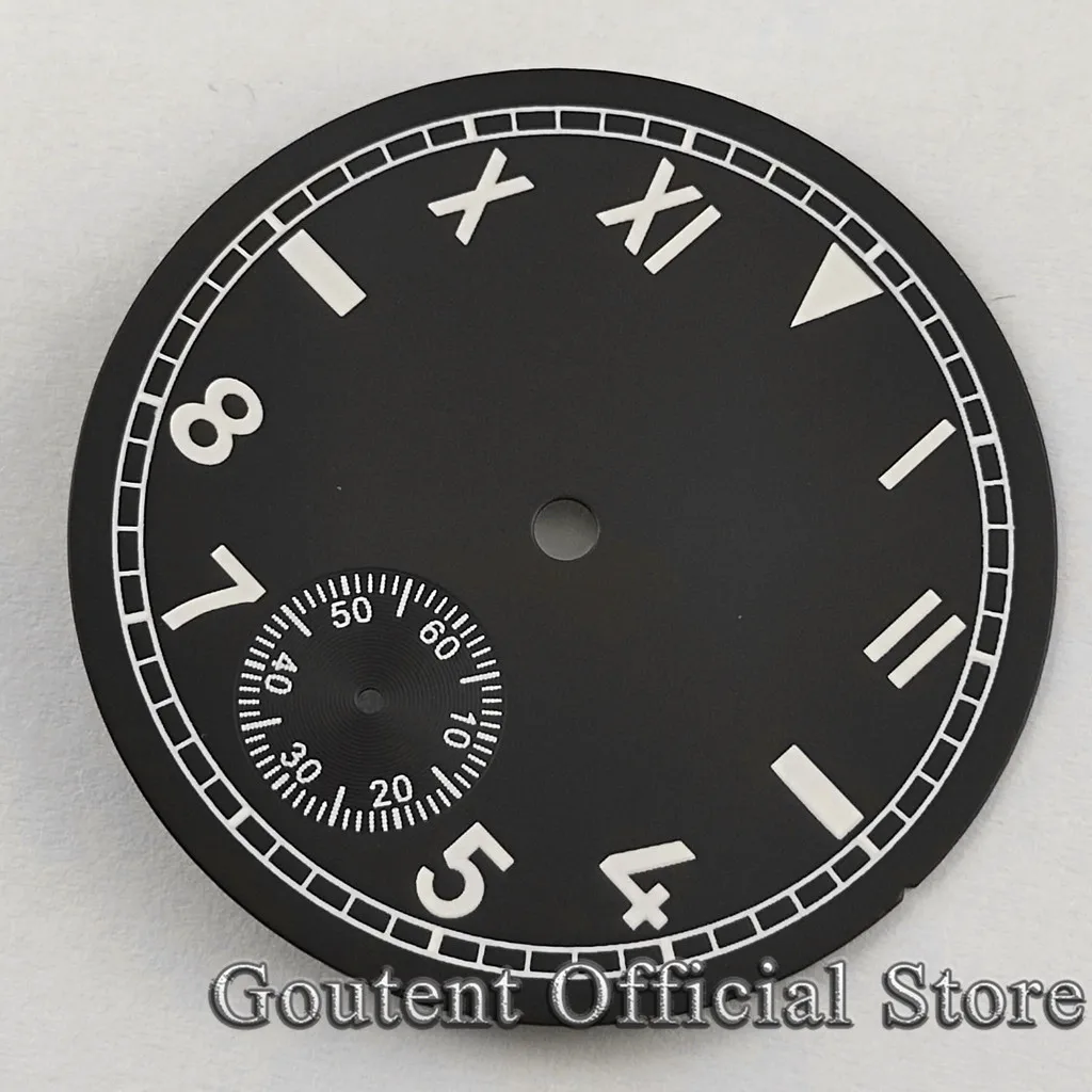 Parnis 38.9mm Black Dial With White Number Watch Part Kit ETA 6498 Seagull ST36 Movement Watch Accessory