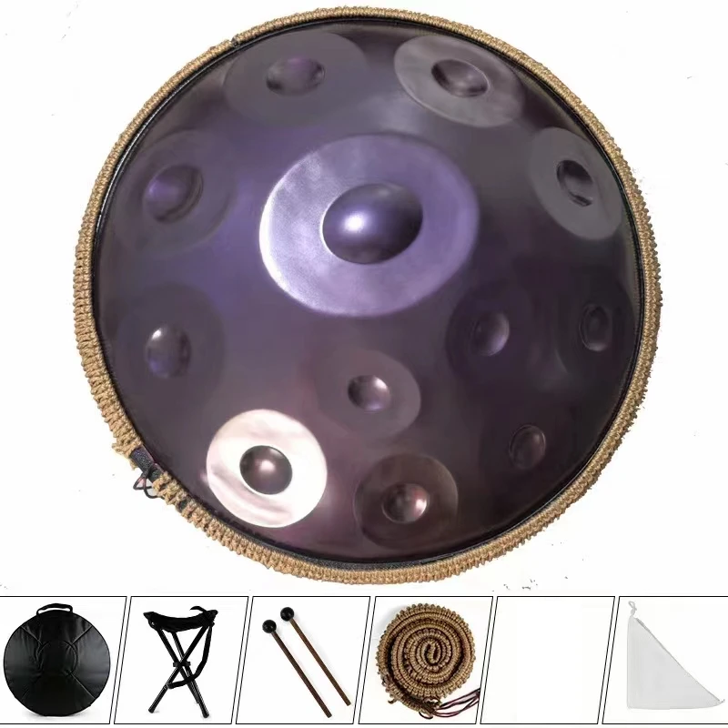 

440Hz D Minor 9/10/12 Notes Hand Pan Stainless Steel Disc Tongue Drum Sound Yoga Meditation Percussion Instrument