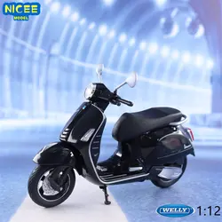 WELLY 1:12 2020 Vespa GTS Super Pedal motorcycle Simulation Alloy Model Adult Collection Decoration Gifts Toys B868