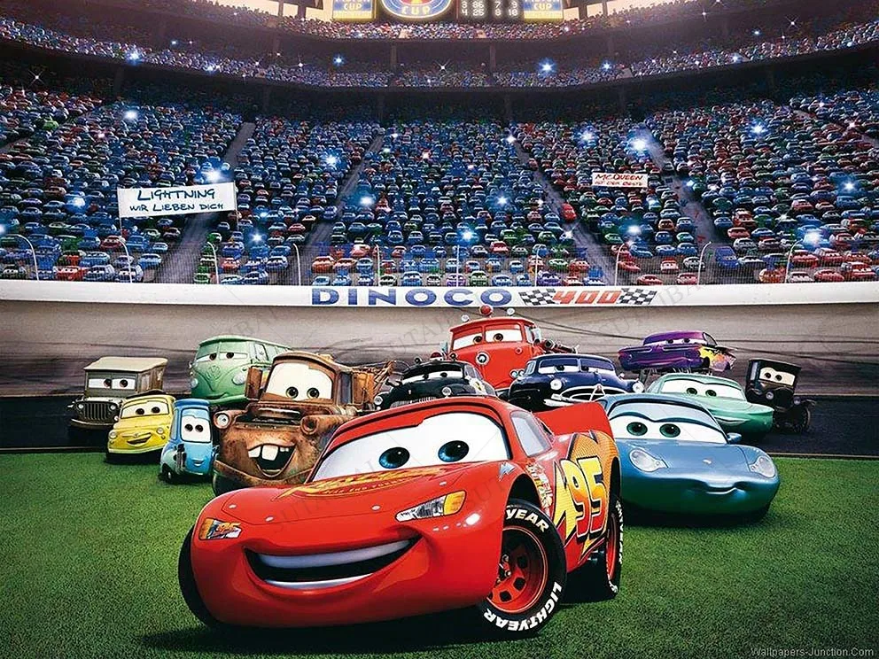 Disney Cars Mcqueen Theme Photography Vinyl Backdrops Customized Boy Birthday Party Christmas Background for Photo Studio