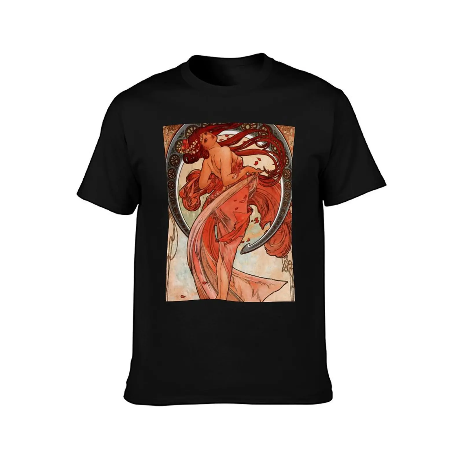 Alphonse mucha - Dance T-Shirt Comfortable Basic Crew Neck Tee