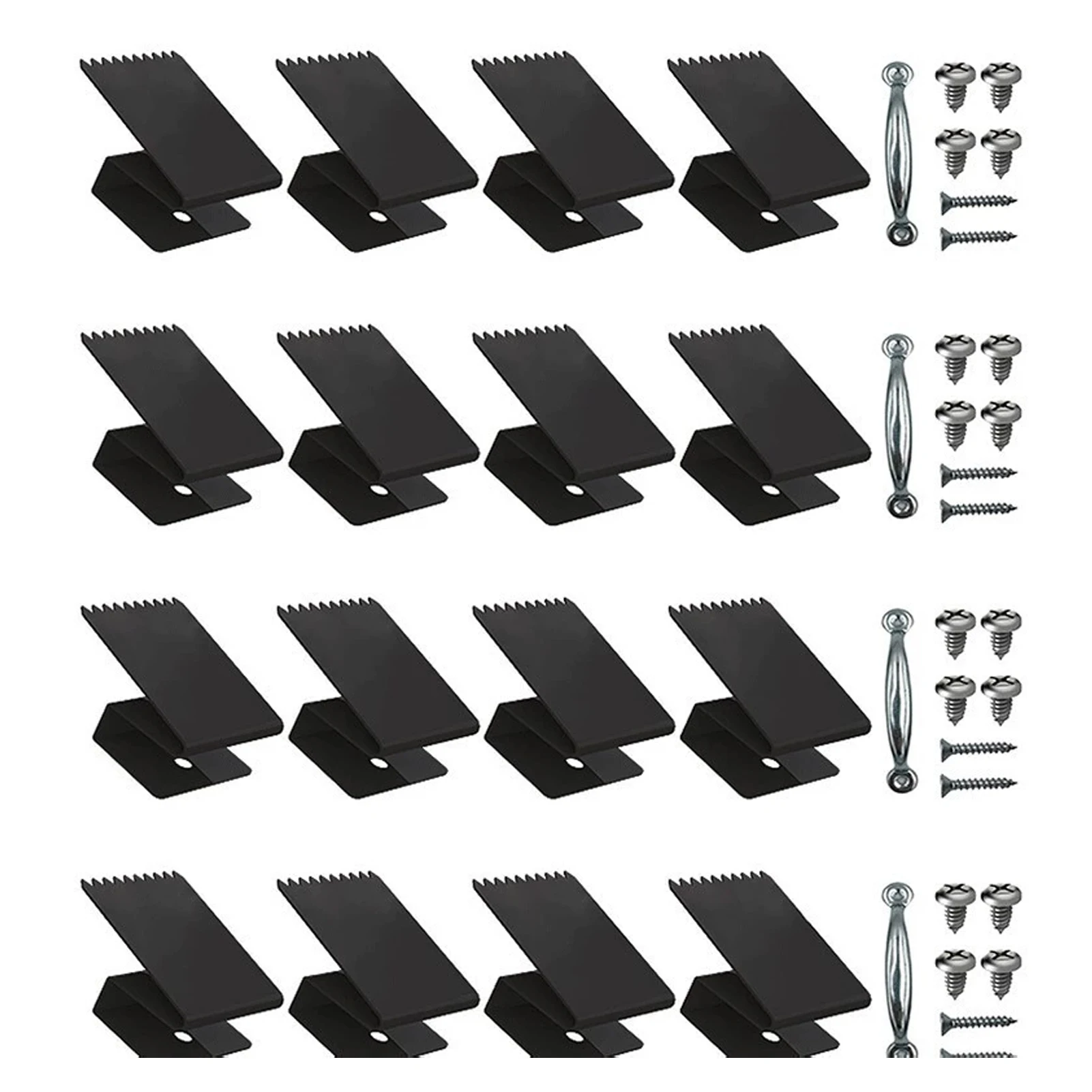 16-Piece Clamps, Stainless Hurricane Safety Reusable, Easy Includes Corrosion-Resistant, For Securing Shutters,