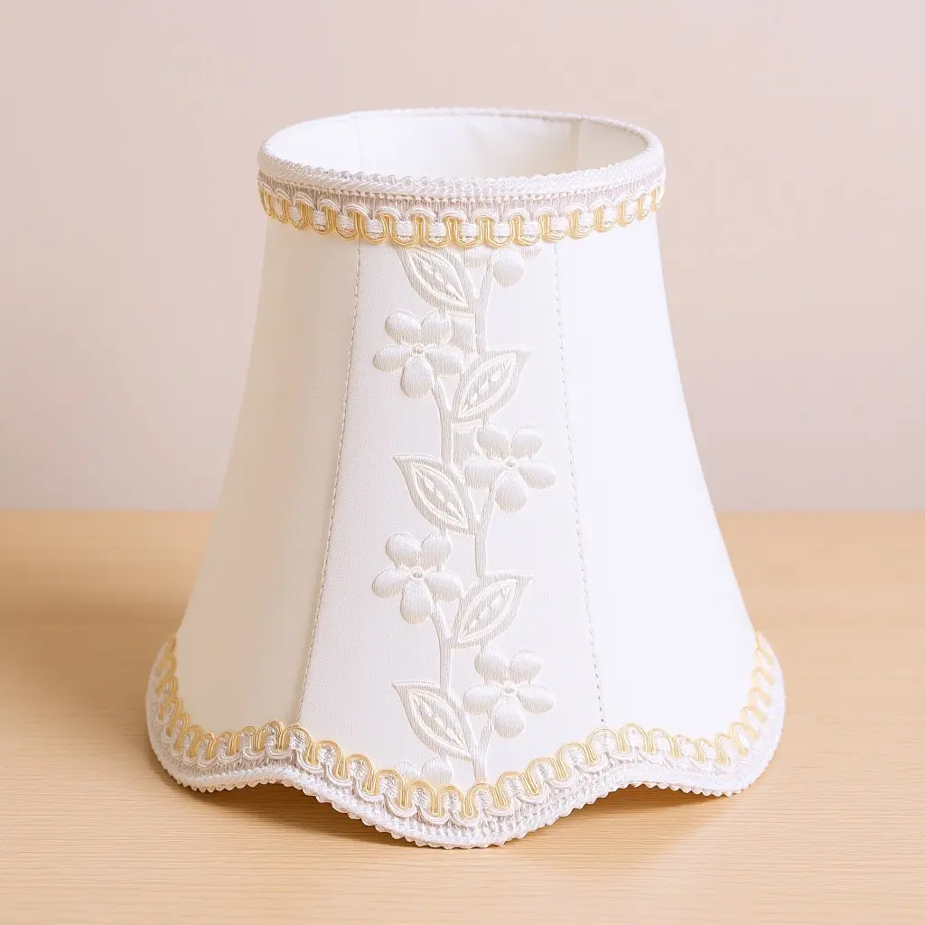 Small Ceiling Lamp Shade Leaf Embroidery Retro Style Indoor Light Cover Vintage Lampshade for Pendant Wall Floor Lamps