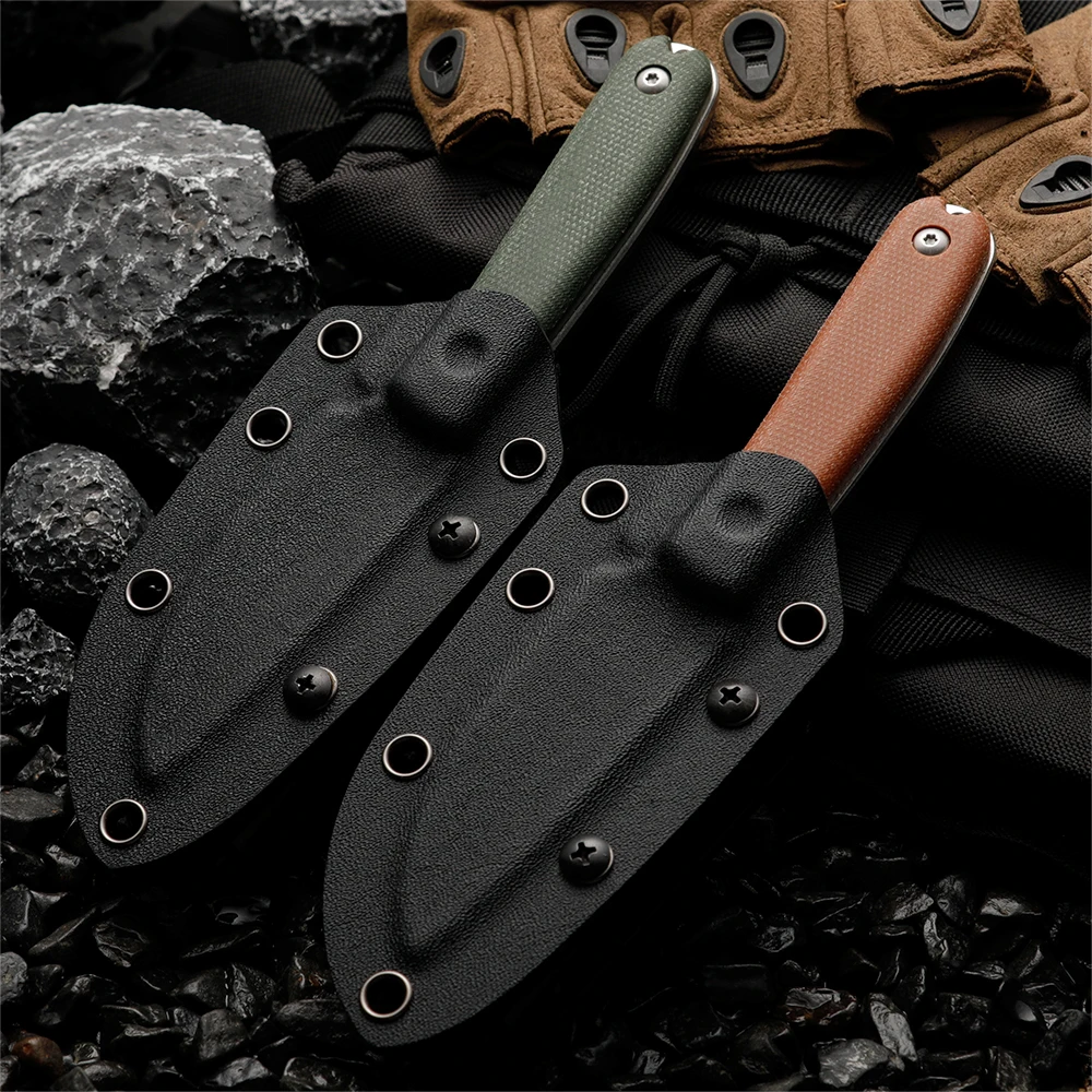 Huangfu Linen Fiber Handle 14C28N High Quality Steel Integrated Cutting Tool Outdoor Wilderness Survival Knife High Hardness Por