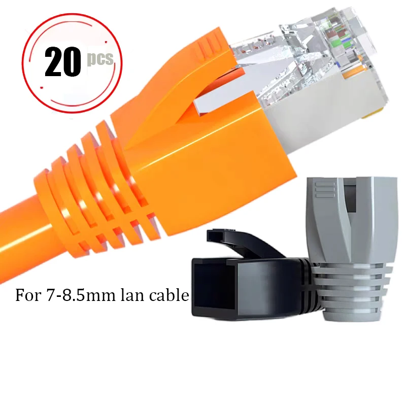 

20 шт. rj45 сапоги для cat7 cat6e UTP FTP 8,5 мм RJ45 разъем RJ45 разъем Ethernet сетевой кабель Защита загрузки