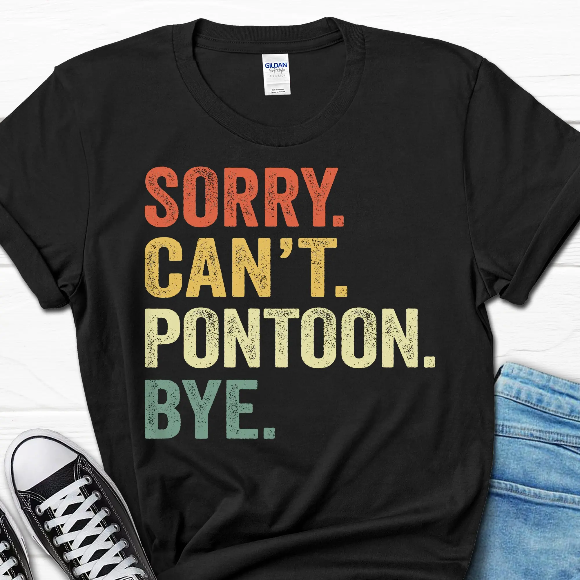 Pontoon Captain For Men Boat T Shirt Him Boating From Wife Sailor Men's s Dad Owner