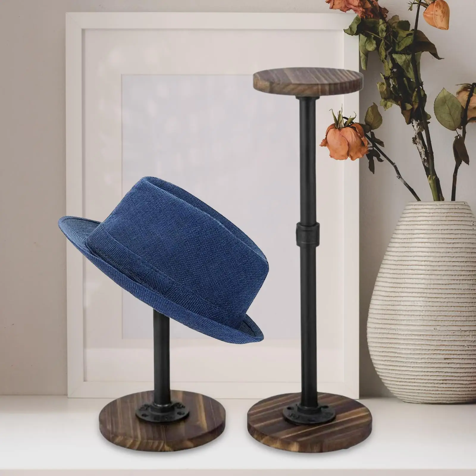 

2x Hat Display Stand Cap Storage Rack Entryway Basketball Vendors Wig Holder
