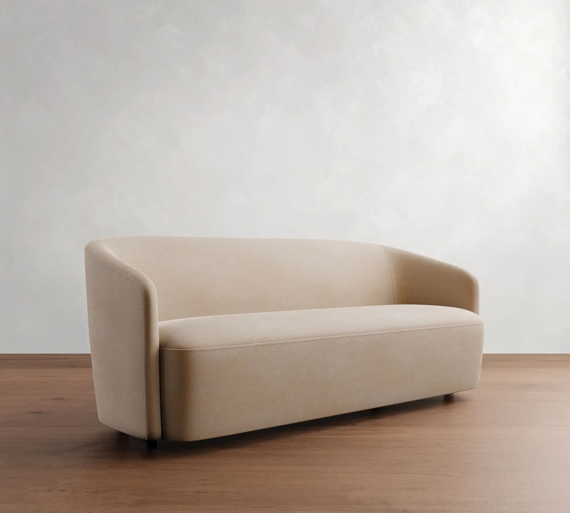 Modern Living Room Square Arm  Wood Legs Solid Rubberwood Frame No Sag Steel Sinuous Springs Compressed Sofa Bed Sofa