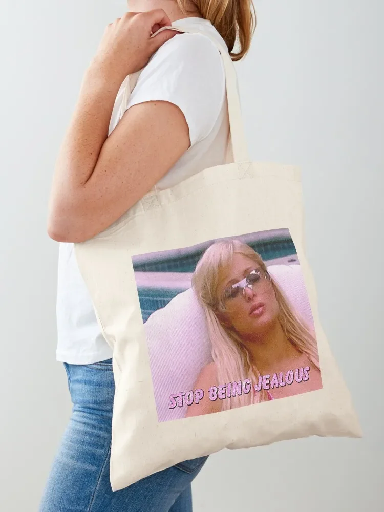 

stop being jealous Tote Bag tote bag screen cute pouch bag personalized tote bags woman 2025