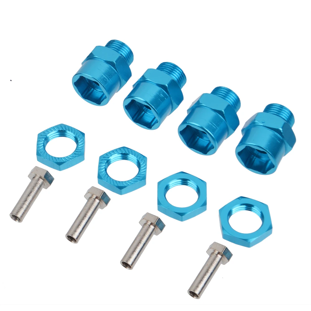 Aluminum Alloy 12mm to 17mm Hex Adapter Wheel Hex Hubs Extension Conversion Nuts for 1/10 1/8 RC Car buggy monster Bigfoot Truck