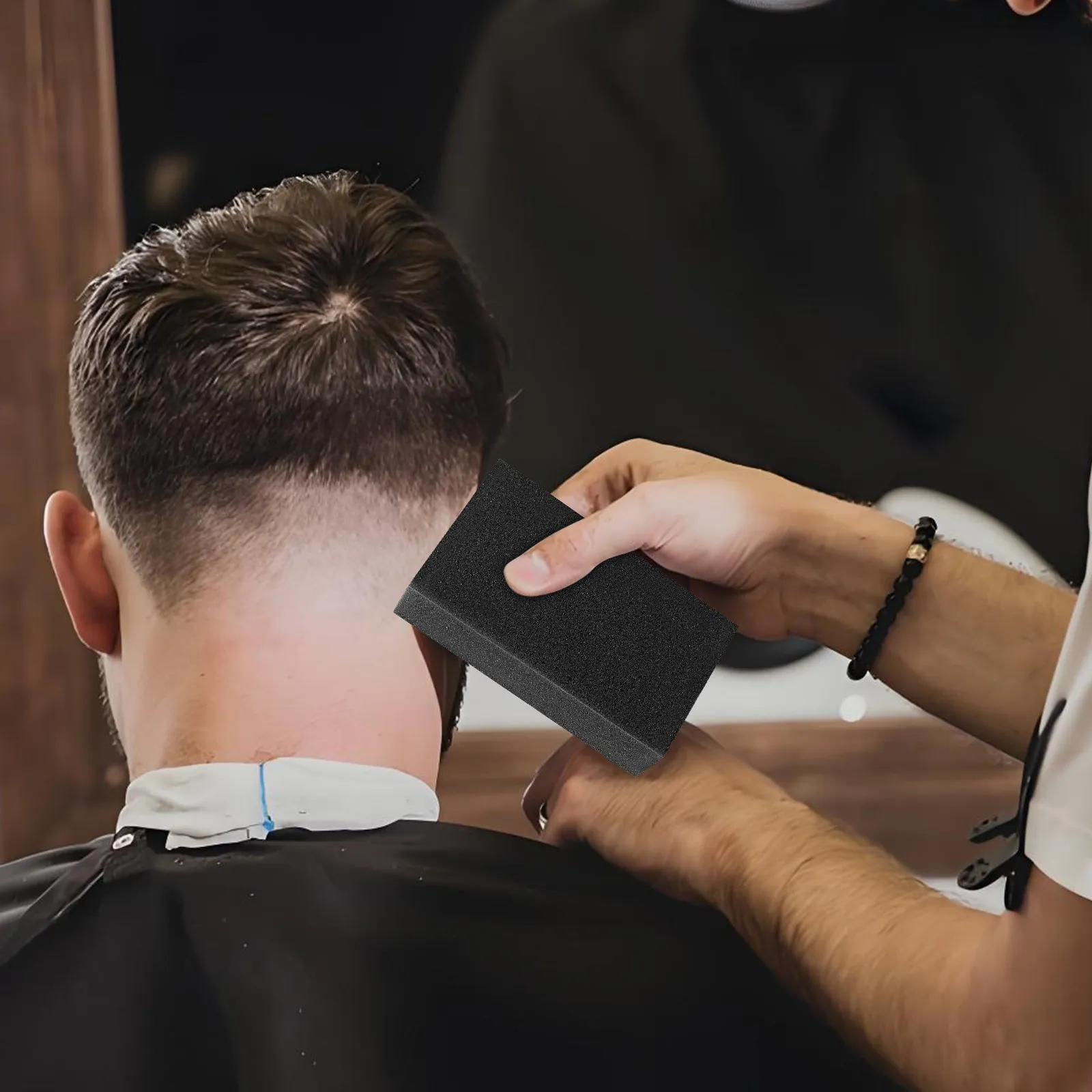 

5Pcs Hair Sponge Multi-Function Shredded Hair Cleaning Brush for Barber Salon Neck Duster Beard Brush Portable Haircut Sponge