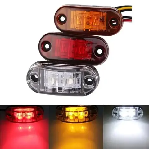 1 Pcs Truck 12V24V Universal Waterproof LED Side Taillights Mesh Car Lights Piranha E4 Trailer Signal Turn Signals